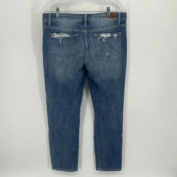 Judy Blue Jeans 15/32 Boyfriend Fit Distressed Stretch Denim Blue Style JB8286MD - Picture 9 of 15
